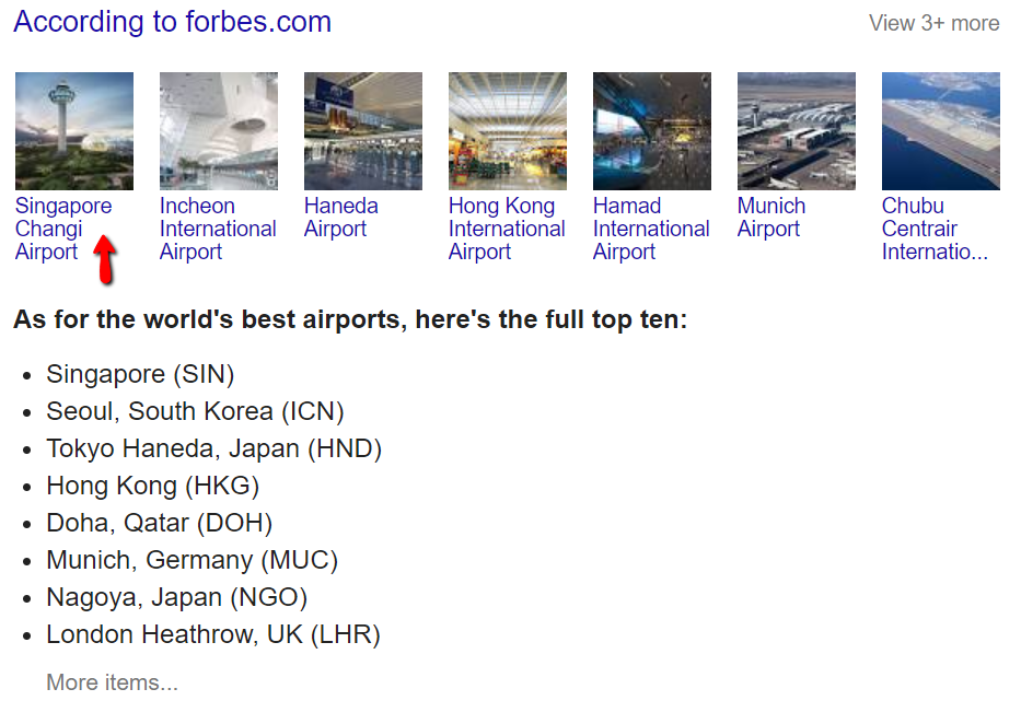 List of best airports in the world