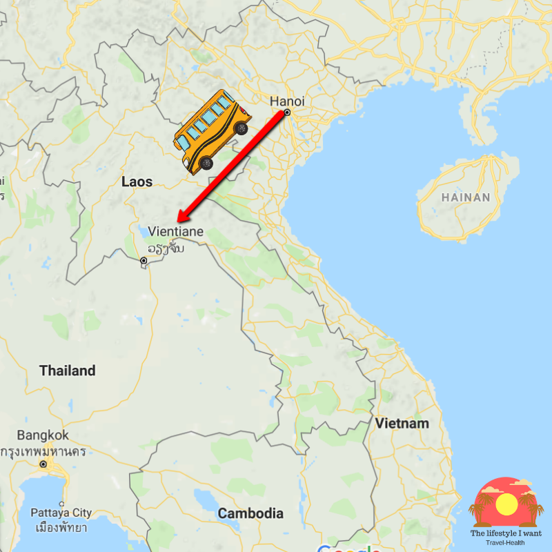 Crossing the border from Hanoi to Vientiane by bus
