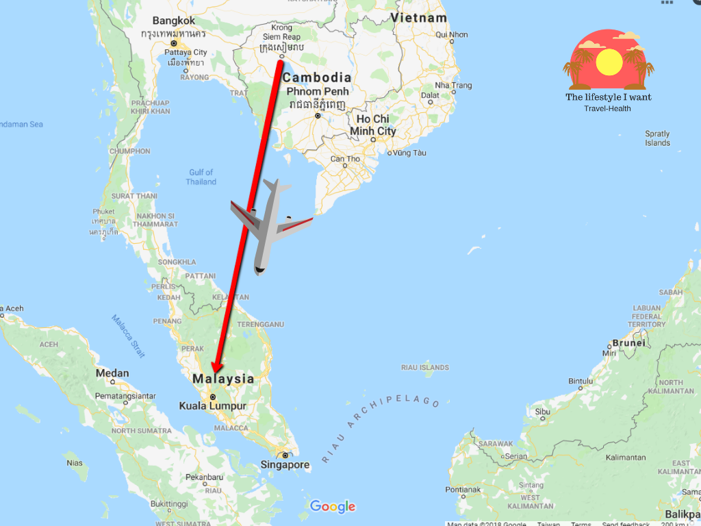From Cambodia to Malaysia by Plane