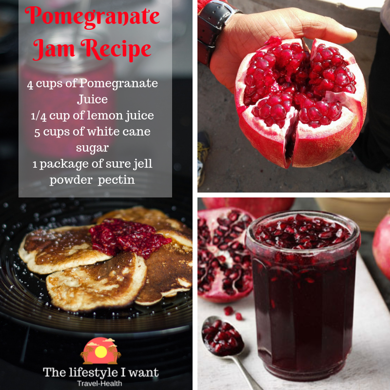 How to make Pomegranate Jam Recipe, Health Benefits of Pomegranate and recipes