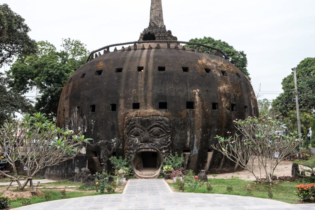 Vientiane Laos, Buddha Park Pumpkin Demon Mouth