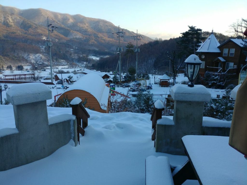 Winter in South Korea Pyeongchang Elf Spa resort