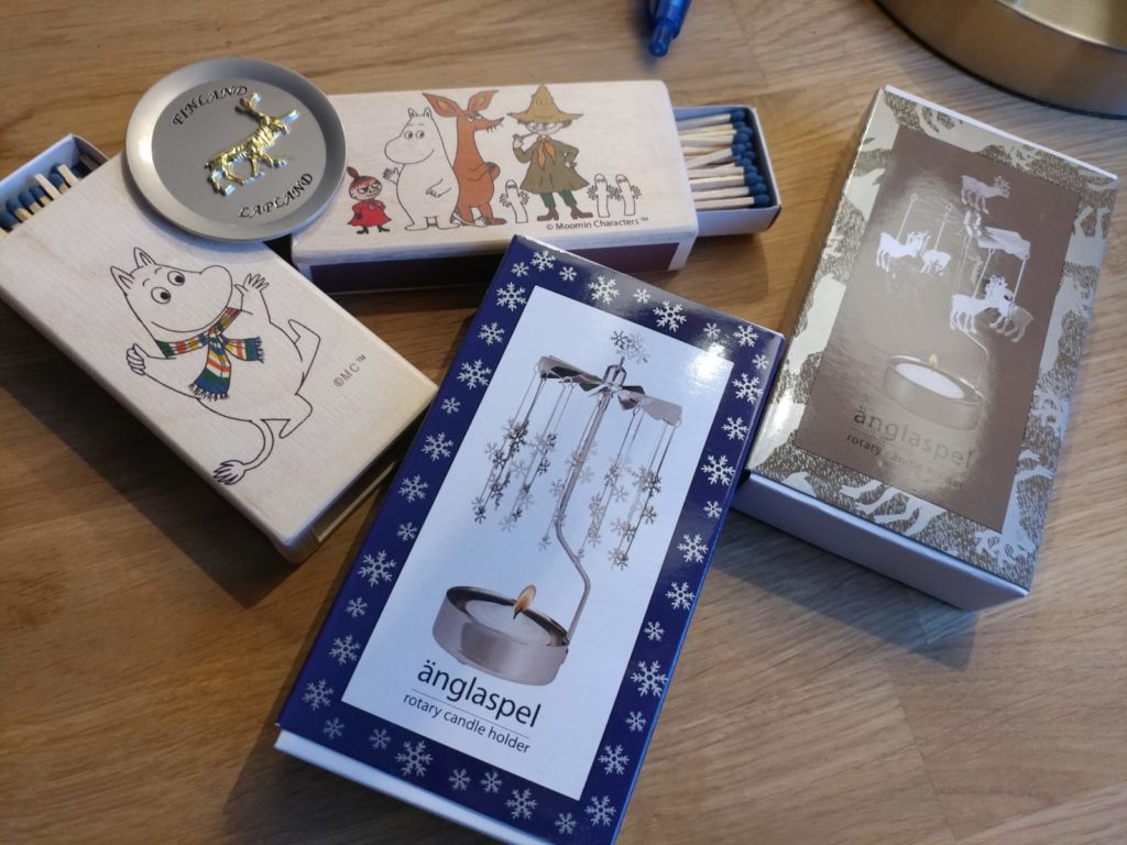 Moomin matches box souvenir in Rovaniemi