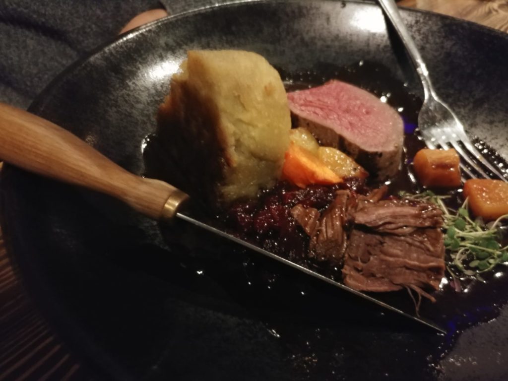 Reindeer steak in Rovaniemi