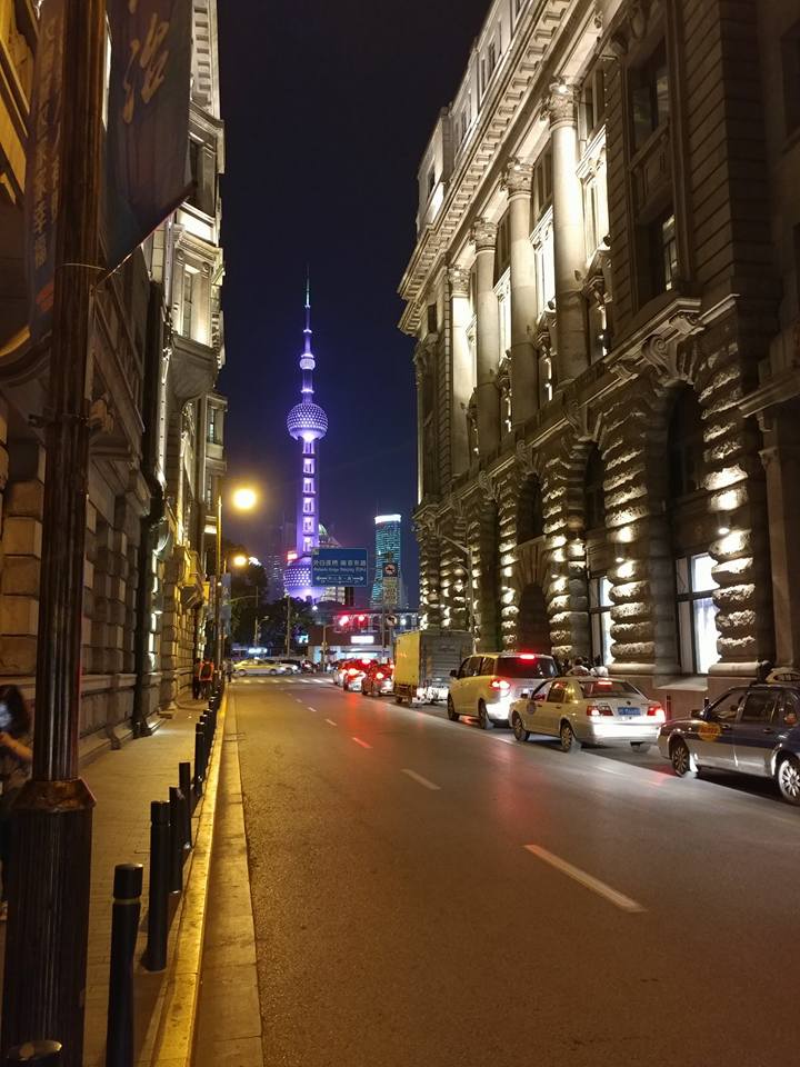 Colonial Buildings in the Bund area in Shanghai, Pearl Tower in the Background, Shanghai and Beijing in One Week