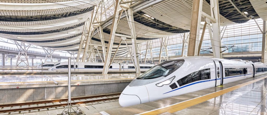 High Speed rail train from Shanghai to Beijing, Shanghai and Beijing in One Week
