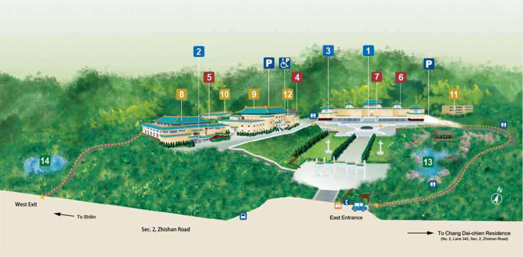 National Palace Museum Layout Map for tourists