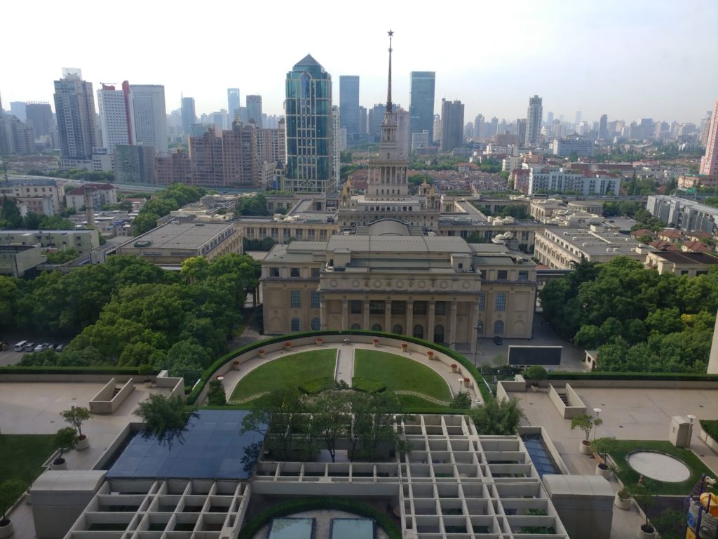 View from the portman ritz carlton in Shanghai China