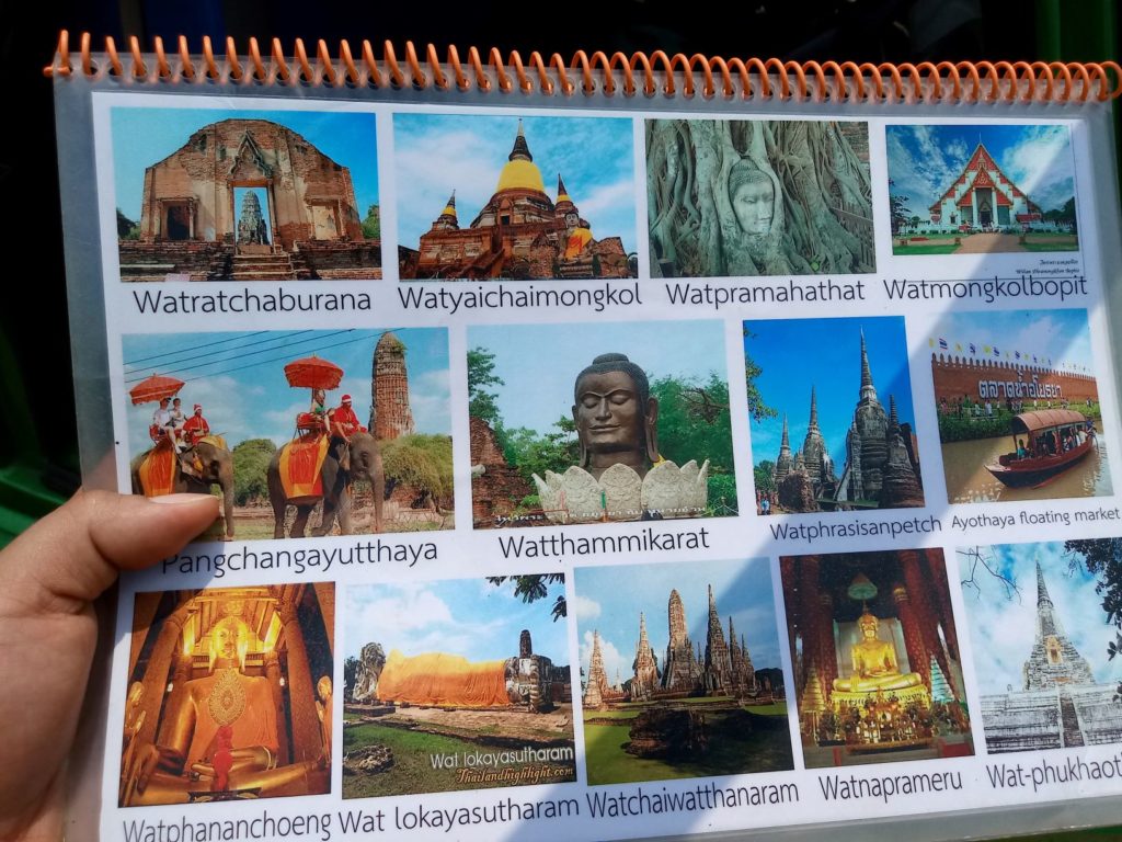 A list of all different places you can visit in Ayutthaya