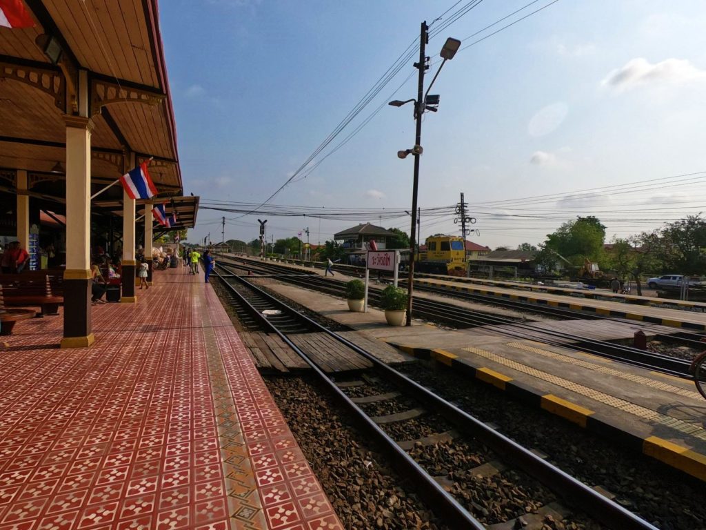 Arriving at ayutthaya railway station