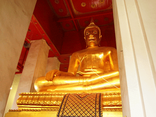 wat phra mongkhon bophit buddha statue in Ayutthaya