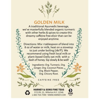turmeric milk ginger organic gluten free